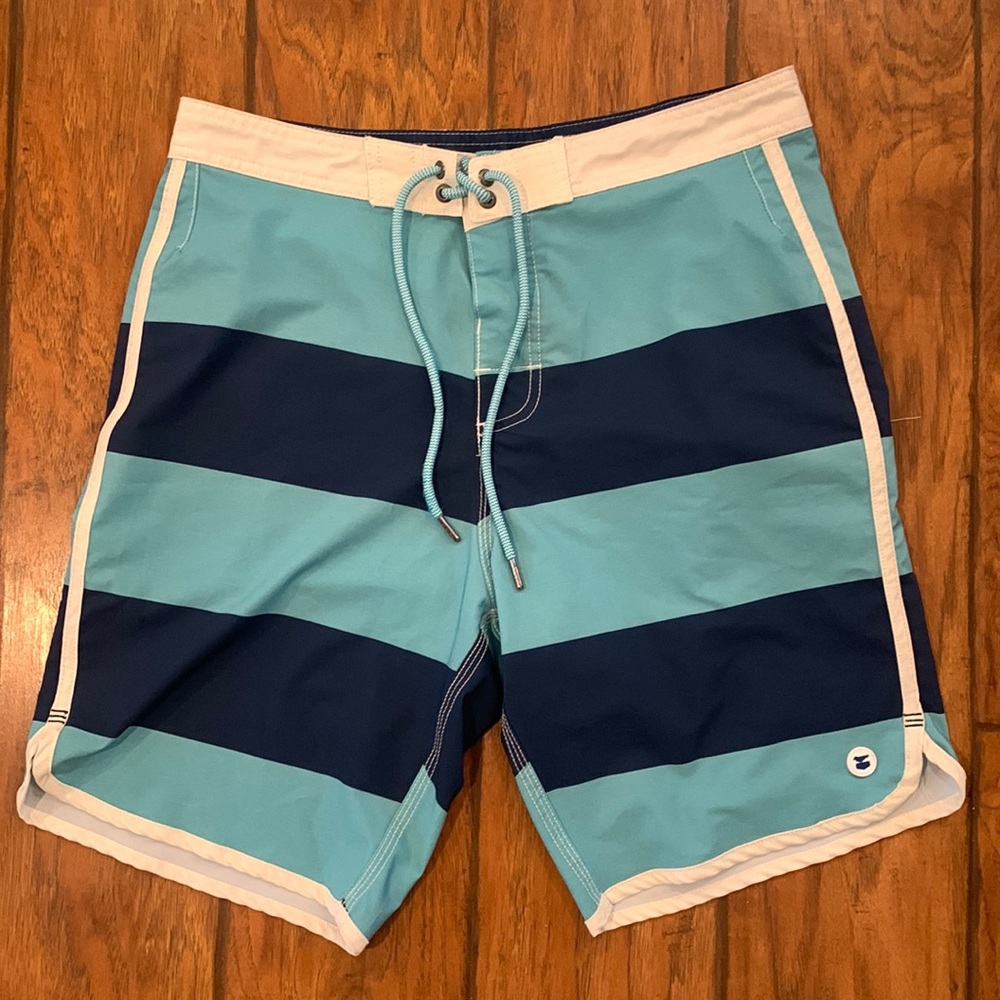 Jetty Blue and White Swim Trunks Size 32 Waist